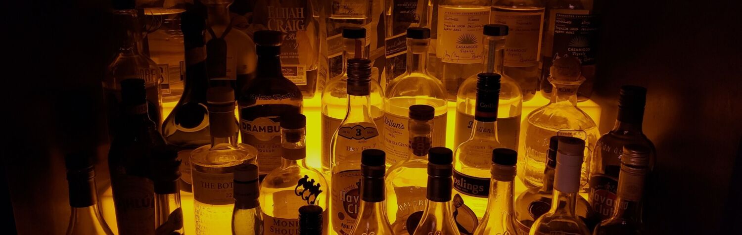liquor bottles